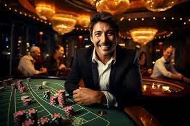 Tampilan studio live Lightning Roulette qq4d dengan dealer dan roda roulette